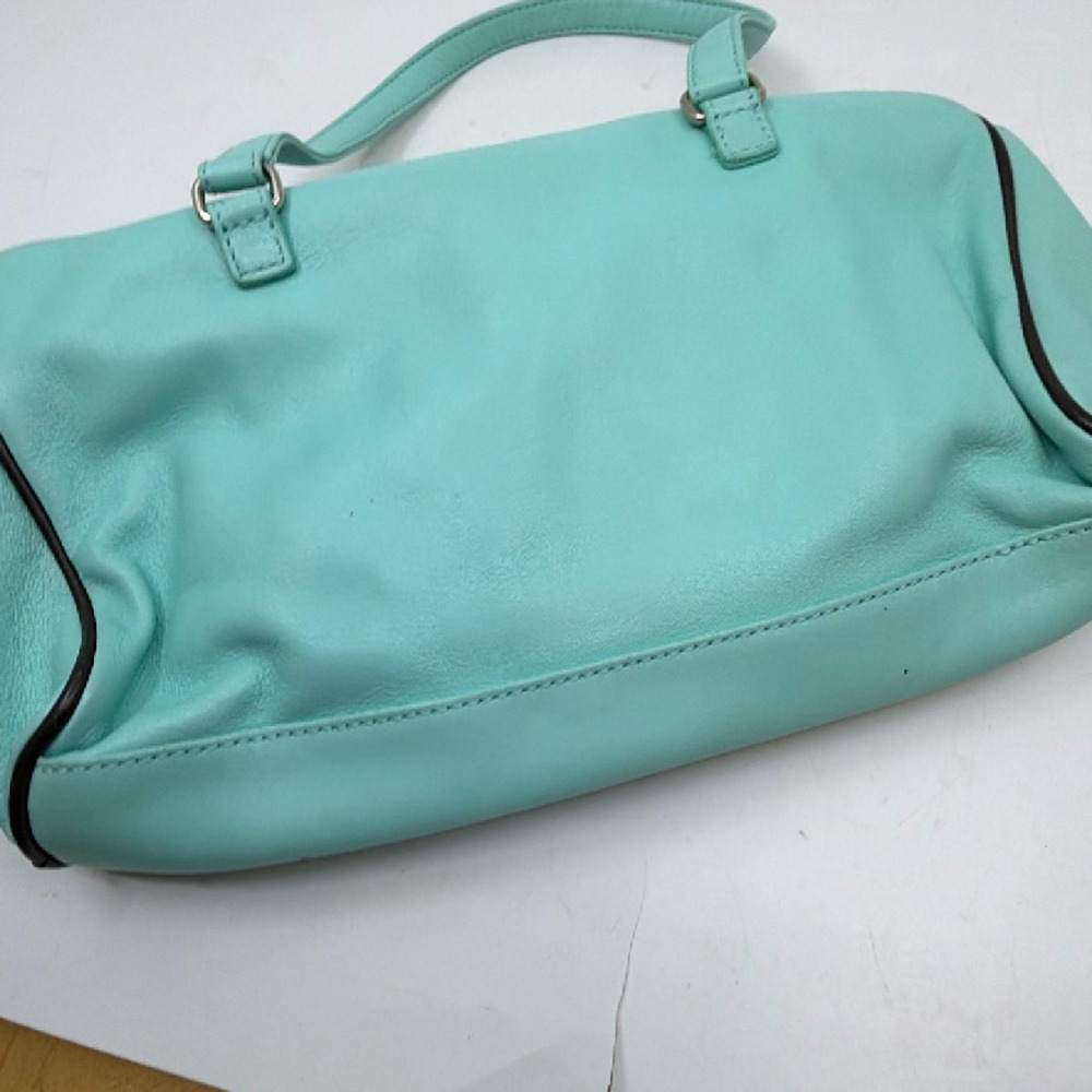 DAKS Boston Blue Leather Handbag - Picture 3 of 8